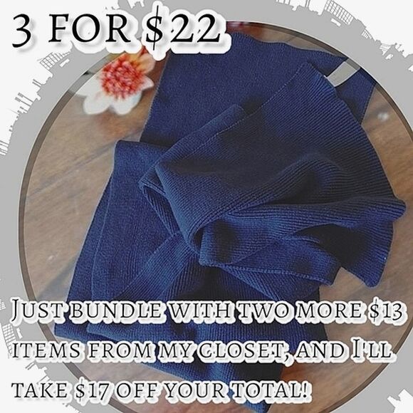 Vtg black rib knit rectangle scarf - Picture 1 of 7